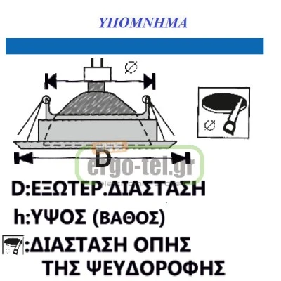 Φωτιστικό σποτ χωνευτό αλουμινίου βούρτσας στρόγγυλο σταθερό με επίπεδο δαχτυλίδι GU10 & MR16