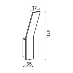 Επίτοιχο λευκό φωτιστικό Led σε λευκό χρώμα 9W 810Lm 3000K θερμό φως