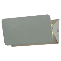 Επίτοιχο φωτιστικό γκρι led 5W ορθογώνιο με δυνατότητα περιστροφής 450Lm 3000K θερμό φως