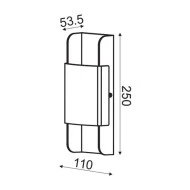 Μοντέρνο επίτοιχο Led φωτιστικό χρυσό 12W 1080Lm 3000K θερμό φως με δυνατότητα διπλής τοποθέτησης