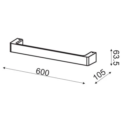 Led απλίκα τοίχου γκρι 12W ορθογώνια 1050Lm 3000K θερμό φως με διπλή δυνατότητα τοποθέτησης Led απλίκα τοίχου γκρι 12W ορθογώνια 1050Lm 3000K θερμό φως με διπλή δυνατότητα τοποθέτησης