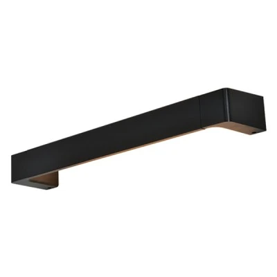 Led απλίκα τοίχου μαύρη 12W ορθογώνια 1050Lm 3000K θερμό φως με διπλή δυνατότητα τοποθέτησης