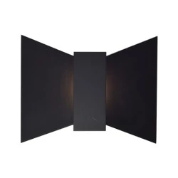 Επίτοιχο Led φωτιστικό σε μαύρο χρώμα 6W 540Lm 3000K θερμό φως κατασκευασμένο από αλουμίνιο