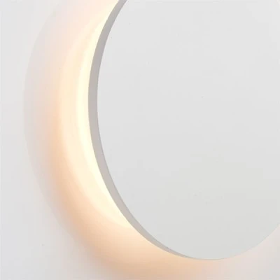 Επίτοιχο φωτιστικό led 24W ξύλινο στρόγγυλο 3000K θερμό φως σε λευκό χρώμα 1920Lm
