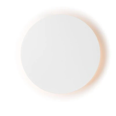 Επίτοιχο φωτιστικό led 24W ξύλινο στρόγγυλο 3000K θερμό φως σε λευκό χρώμα 1920Lm