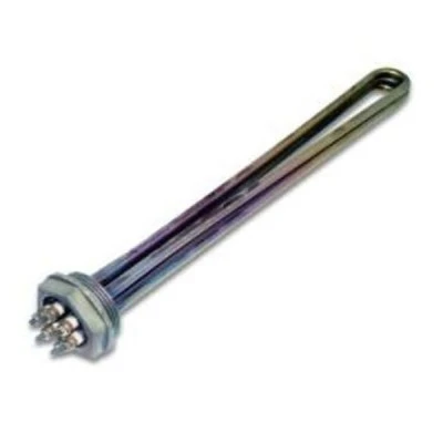 Αντίσταση τύπου ρακόρ (βιδωτή) AISI 1½ inox χωρίς φλάντζα 3X3000W 230V με σωληνάκι θερμοστάτη