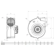 Φυγοκεντρος ανεμιστήρας BPS-B 140-60 μονοφασικό 230V 110W με διάμετρο Φ100mm 48Db