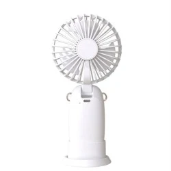Μίνι ανεμιστήρας χειρός "CINDY" 5W με 5 ταχύτητες  σε λευκό χρώμα