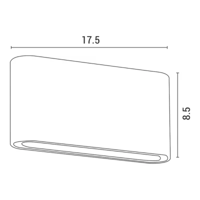 Απλίκα τοίχου αλουμινίου LED up-down 12W 552lm 3CCT 3000K-4000K-6500K IP54 175x80x35mm λευκή Απλίκα τοίχου αλουμινίου LED up-down 12W 552lm 3CCT 3000K-4000K-6500K IP54 175x80x35mm λευκή