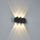 Απλίκα τοίχου αλουμινίου Arte Illumina up-down 6W 450Lm 3000K 155x80x35mm IP54 μαύρη 