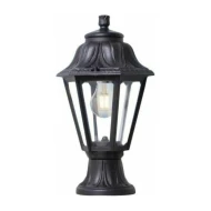 Κολωνάκι δαπέδου FUMAGALLI εξάγωνο σε μαύρο χρώμα με διάσταση 220x385mm & ντουί Ε27 IP55