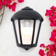 Απλίκα τοίχου Fabio με ντουί 1xE27 IP55 ύψος 290mm διάσταση 100x400mm IP55 μαύρο