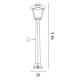 Κολωνάκι δαπέδου Fumagalli Giaffa Roby τετράγωνο 1xΕ27 200x945mm IP55 μαύρο