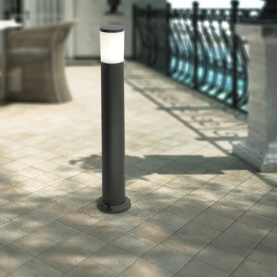 Κολωνάκι δαπέδου Fumagalli Amelia 8001xE27 A60 LED 8,5W 3CCT μαύρο οπαλ