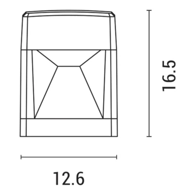 Απλίκα τοίχου Elisa Wall 1xGX53 LED 3W 3CCT 165x126mm IP55 μαύρη