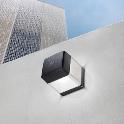 Απλίκα τοίχου Elisa Wall 1xGX53 LED 3W 3CCT 165x126mm IP55 μαύρη