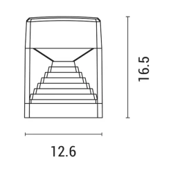 Απλίκα τοίχου Fumagalli Ester Wall 1xGX53 LED 3W 3CCT 165x126mm γκρι