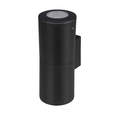 Απλίκα τοίχου Fumagalli Franca 90 2L με 2xGU10 LED 2,9W 2CCT 2700K-4000K μαύρη IP55