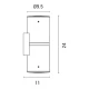 Απλίκα τοίχου Fumagalli Franca 90 2L με 2xGU10 LED 2,9W 2CCT 2700K-4000K μαύρη IP55