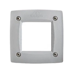 Απλίκα τοίχου Fumagalli Leti100 τετράγωνη με GX53 LED 3W CCT IP66 γκρι οπάλ
