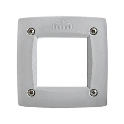 Απλίκα τοίχου Fumagalli Leti100 τετράγωνη με GX53 LED 3W CCT IP66 γκρι οπάλ