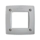 Απλίκα τοίχου Fumagalli Leti100 τετράγωνη με GX53 LED 3W CCT IP66 γκρι οπάλ