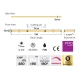 Ταινία led cob 5m αυτοκόλλητη 10mm 12W 24V σε θερμό φως 3000Κ 216l/m IP20 PRO Υ:3mm