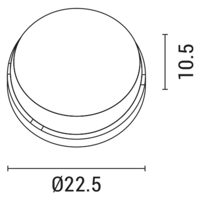 Πλαφονιέρα γυαλί Arte Illumina E27 Φ225x105mm λευκή 