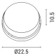 Πλαφονιέρα γυαλί Arte Illumina E27 Φ225x105mm λευκή 