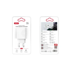 Τροφοδοτικό-ταχυφορτιστής XO-L161 με 2 εξόδους USB-A 18W και USB-C 20W