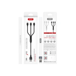 Καλώδιο φόρτισης XO-NB103 3 σε 1 από USB-A σε Lightning, Type C και Micro USB 1m