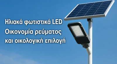 Ηλιακά φωτιστικά LED: οικονομία ρεύματος και οικολογική επιλογή