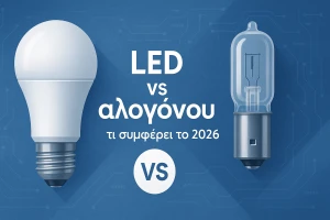 LED vs αλογόνου: τι συμφέρει το 2026