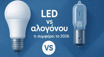 LED vs αλογόνου: τι συμφέρει το 2026
