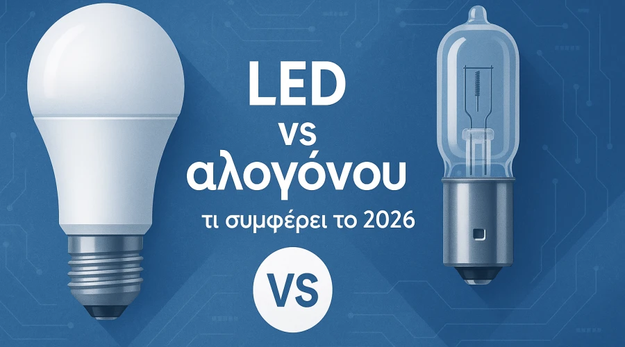 LED vs αλογόνου: τι συμφέρει το 2026