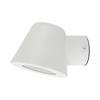 Φωτιστικό απλίκα λευκή επιτοίχια VIDA 1xGU10 max35W με διάφανο γυαλί εξωτερικού χώρου IP44 Φωτιστικό απλίκα λευκή επιτοίχια VIDA 1xGU10 max35W με διάφανο γυαλί εξωτερικού χώρου IP44