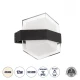 Επιτοίχια απλίκα LED kelvo® EMPIRE 12W 1260lm IP65 φυσικό λευκό 4500K διφωτο μαύρο ματ 18.5x10x17.5cm