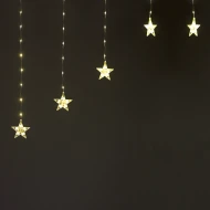 222 LED λαμπάκια κουρτίνα ΄θερμό χρώμα φωτός  6W STARS με διάσταση 3m x1.2m & 8 προγράμματα IP20