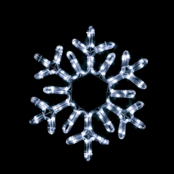 Xιονονιφάδα "SNOWFLAKE" με 96 LED λαμπάκια  4m φωτοσωλήνα σε ψυχρό χρώμα φωτός στεγανό IP65 & ύψος 38cm