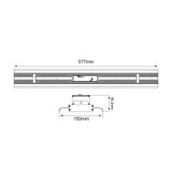 Φωτιστικό βιομηχανικού τύπου LED LINEAR HIGHBAY 100W 16000LM ψυχρό χρώμα φωτός 5000K 30°x90° CRI 80 PHILLIPS LED SOSEN DRIVER 