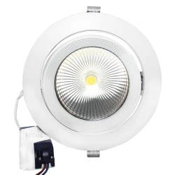 Led φωτιστικό χωνευτό κινητό 30W 4000k ενδιάμεσο λευκό φως 3600lm 230V με cob δέσμης 60° IP20