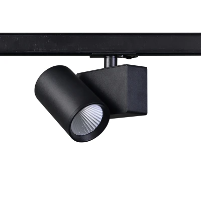 Φωτιστικό ράγας LED σε αμμώδες μαύρο χρώμα 20W θερμό χρώμα φωτός 3000K 2 καλωδίων 38° 2200lm 230VAC Ra80 Φωτιστικό ράγας LED σε αμμώδες μαύρο χρώμα 20W θερμό χρώμα φωτός 3000K 2 καλωδίων 38° 2200lm 230VAC Ra80