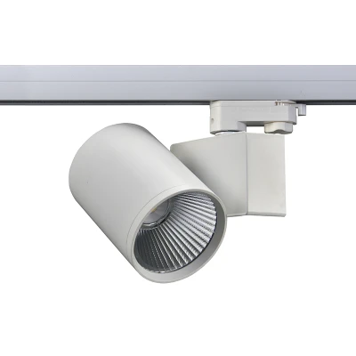 Φωτιστικό σποτ ράγας 4 καλωδίων LED σε αμμώδες λευκό χρώμα 40W ενδιάμεσο χρώμα φωτός 4000K  38° 4400lm 230VAC