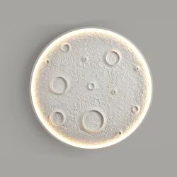 Φωτιστικό LED MOND οροφής - επίτοιχο σε λευκό φυσικό χρώμα γύψινο 32W 967lm 3000K θερμό λευκό χρώμα φωτός & διάσταση Φ600x70mm 