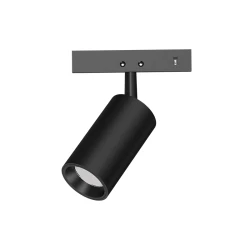 Φωτιστικό σποτ μαγνητικό mini μαύρο 24VDC 2W θερμό χρώμα φωτός 3000K 180lm 24° Φ26x46(72)mm