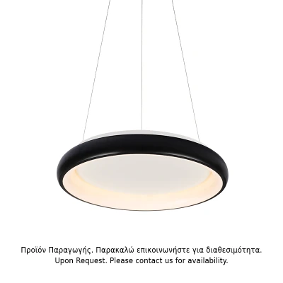 ΚΡΕΜΑΣΤΟ ΦΩΤΙΣΤΙΚΟ LED DIANA 36W CCT 3470LM ΜΑΥΡΟ ΜΕΤΑΛΛΙΚΟ D41xH120CM