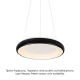 ΚΡΕΜΑΣΤΟ ΦΩΤΙΣΤΙΚΟ LED DIANA 36W CCT 3470LM ΜΑΥΡΟ ΜΕΤΑΛΛΙΚΟ D41xH120CM