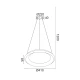 ΚΡΕΜΑΣΤΟ ΦΩΤΙΣΤΙΚΟ LED DIANA 36W CCT 3470LM ΛΕΥΚΟ ΜΕΤΑΛΛΙΚΟ D41XH120CM 