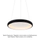 ΚΡΕΜΑΣΤΟ ΦΩΤΙΣΙΚΟ LED  DIANA 45W DIMMER CCT 3600LM ΜΑΥΡΟ ΜΕΤΑΛΛΙΚΟ D61XH120CM