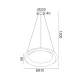 ΚΡΕΜΑΣΤΟ ΦΩΤΙΣΤΙΚΟ LED DIANA 73W CCT 5250LM ΛΕΥΚΟ ΜΕΤΑΛΛΙΚΟ D81XH120CM 